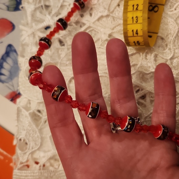 Beaded purse red and multi color - Picture 10 of 10